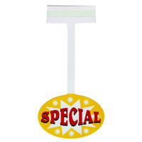 Plastic Pre-Printed Shelf Wobbler Special - Pkt of 10