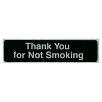 Self Adhesive Descriptive Sign Thank You For Not Smoking*