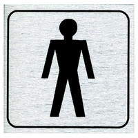 International Self Adhesive Descriptive Sign -- GENTS (symbol)