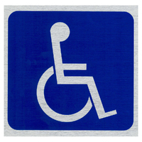 International Self Adhesive Descriptive Sign -- HANDICAPPED (Symbol)