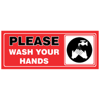 Small Descriptive Sign -- PLEASE WASH YOUR HANDS