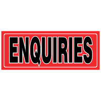 Small Descriptive Sign -- ENQUIRIES