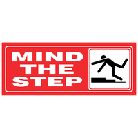Small Descriptive Sign Mind The Step