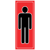 Descriptive Sign 165 x 65MM -- GENTS (Symbol) 