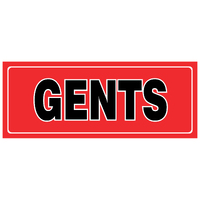 Small Descriptive Sign Gents