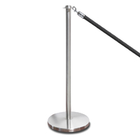 Barrier Pole Chrome FLAT TOP -  860MM