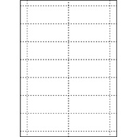 Blank Perforated Tickets 90 x 39MM White - Pkt of 200 Sheets