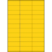 Blank Perforated Tickets 70 x 25MM Yellow - Pkt of 200 Sheets