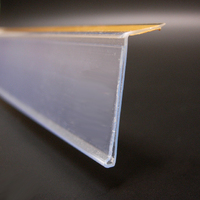 Top Mount Angled Adhesive Data Strip 914 x 26MM - CLEAR