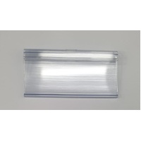 Flipper Label Holder 68 x 26MM - CLEAR - Shelftalker Style - Pkt of 100