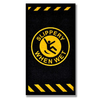 Safety Message Mat - SLIPPERY WHEN WET
