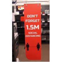 Aisle fin Social distancing double sided