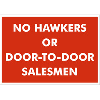 Policy Sign - NO HAWKERS