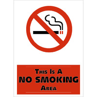 Policy Sign - NO SMOKING AREA