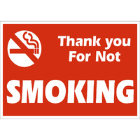 Policy Sign Thank You For Not Smoking