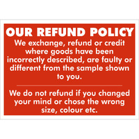 Policy Sign - REFUND POLICY