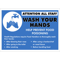 Policy Sign Wash Your hands*