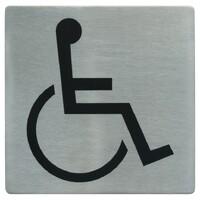 Large Stainless Steel Sign Handicapped