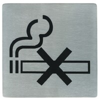 Large Stainless Steel Sign - NO SMOKING