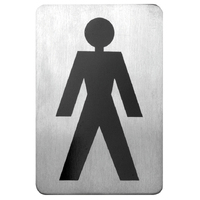 Medium Stainless Steel Sign - MEN