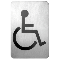 Medium Stainless Steel Sign - DISABLED