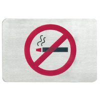 Medium Stainless Steel Sign No Smoking