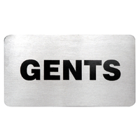 Small Stainless Steel Sign - GENTS