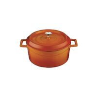 Lava Cast Iron Round Casserole 240MM -- ORANGE