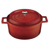 Lava Cast Iron Round Casserole 200MM - RED
