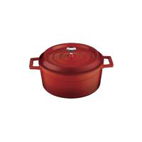 Lava Cast Iron Round Casserole 240MM - RED