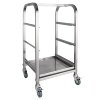 Vogue 3 Tier Glass Racking Trolley for 425MM Basket