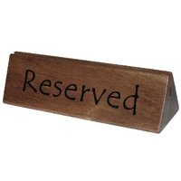 Olympia Acacia Menu Holder and Reserved Sign - PKT 10