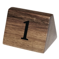 Olympia Acacia Table Number Signs Numbers 1-10 - Set 10