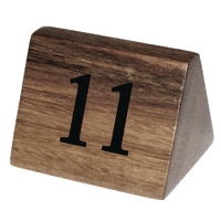 Olympia Acacia Table Number Signs Numbers 11-20 - Set 10