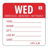Vogue Dissolvable Day of the Week Labels - WEDNESDAY