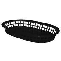 Oval Food Basket Black - PK 6