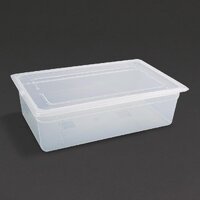 Vogue Polypropylene Gastronorm Pan 1/1 with Lid 15 - PK 2*