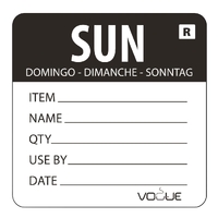 Vogue Removable Day of the Week Label - SUNDAY
