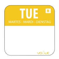 Vogue Removable Colour Coded Food Labels - TUESDAY