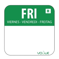 Vogue Removable Colour Coded Food Labels - FRIDAY