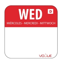 Dissolvable Food Rotation Labels - WEDNESDAY