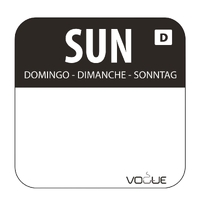 Dissolvable Food Rotation Labels - SUNDAY*