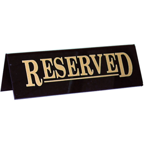 Table reserved sign plastic reserved sign restaurant sign