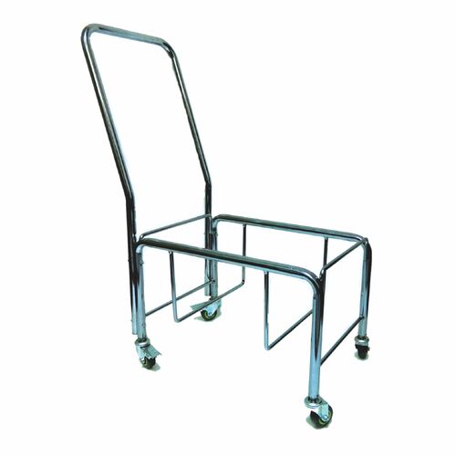 Chrome Mobile Stand for Shopping Baskets with Handle